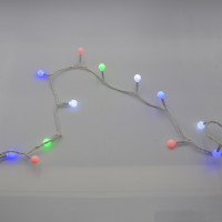 Гірлянда-нитка (String-Lights) 100M-6-1 внутрішня, пров.: білий, 7м (Різнокольорова)