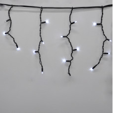 Гірлянда-бахрома (Icecle-Lights) 120 Short curtain-W-2 зовнішня, пров.: чорний, 5м (Білий-теплий)