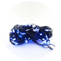 Гірлянда-нитка (String-Lights) 100B-3 внутрішня, пров.: чорний, 7м (Синій)