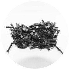 Гірлянда-нитка (String-Lights) 100WW-4 внутрішня, пров.: чорний, 7м (Білий-теплий)