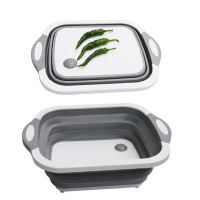 Дошка-миска обробна Folding Cutting Board 3в1 (складна обробна дошка)