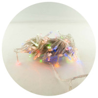 Гірлянда-нитка (String-Lights) 500M-1 внутрішня, пров.:прозорий, 30м (Різнокольорова)