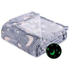 Плед-покривало Magic Blanket, що світиться в темряві (150х100см, мікрофібра, зірки) (без коробки)