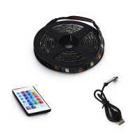 Світлодіодна стрічка SMD5050-RGB універсальна, пров.:чорний, 2м (Різнокольорова)
