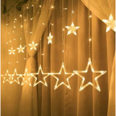 Гірлянда-бахрома (Stars) Curtain 12-W 3м*0.8*.05 універсальна, пров.:прозорий, (Білий)