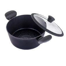 Каструля з алмазним антипригарним покриттям та кришкою EDENBERG EB-3488 6.7л